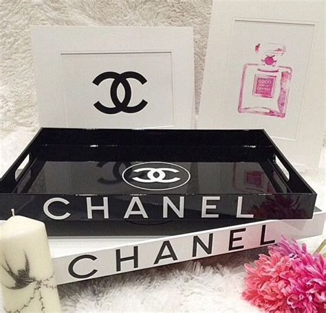 chanel decorative tray|chanel vanity case with chain.